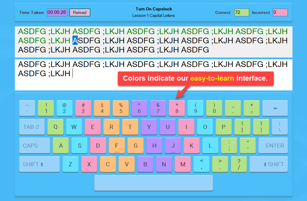 Learn English Typing Screenshot